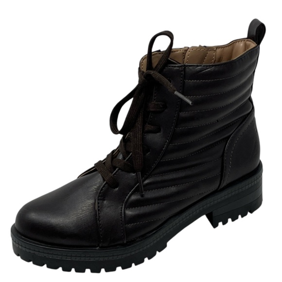 Life Stride In Motion Stormy Combat Faux Leather Lace Up  Ankle Boots Size 6M - Picture 2 of 12